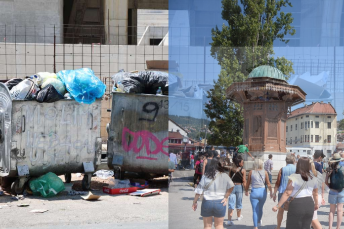 Ružna slika Sarajeva – prepuni kontejneri i otpad na ulicama