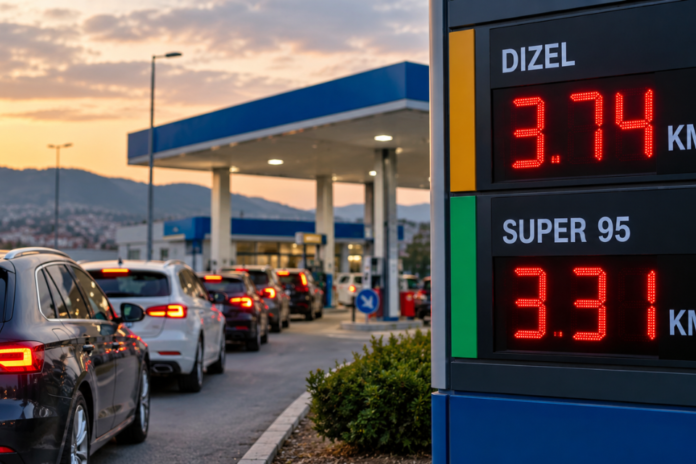 Cijene dizela i benzina na benzinskoj pumpi u BiH – ilustrativni vizual