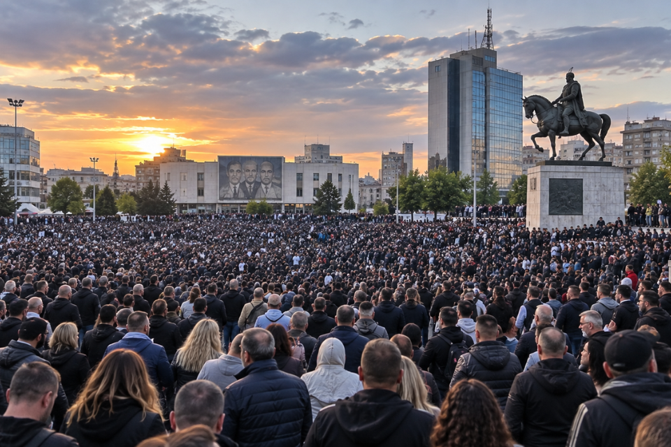 Hiljade ljudi na ulicama Prištine tokom okupljanja