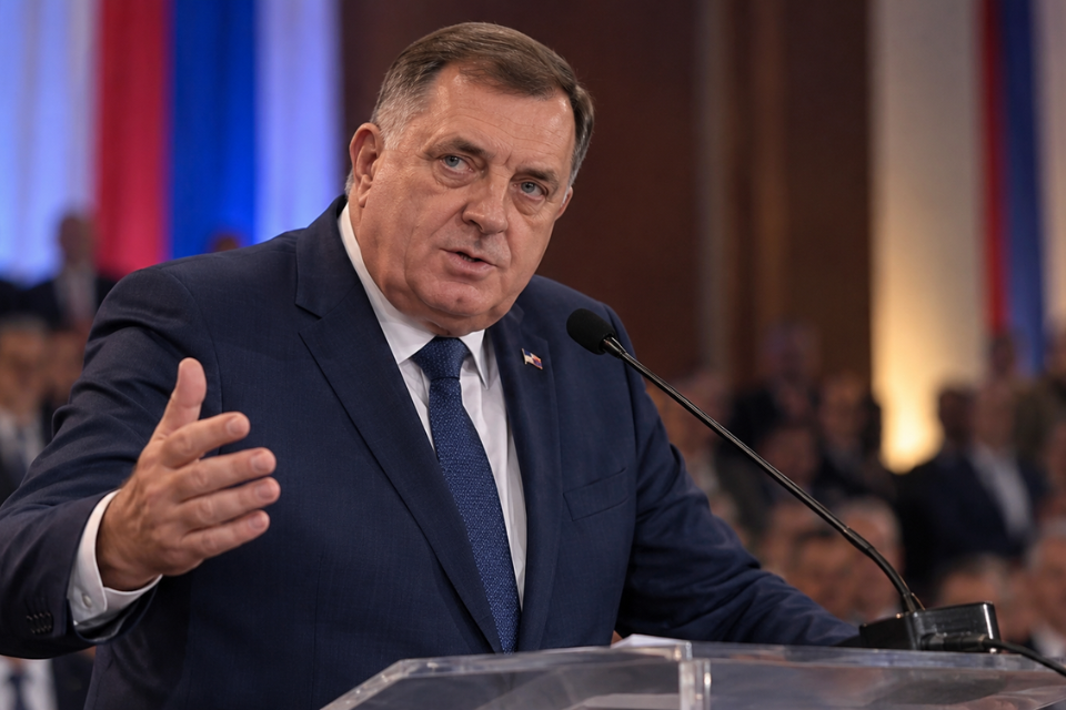 Milorad Dodik za govornicom – ilustracija uz vijest o njegovim izjavama na Palama