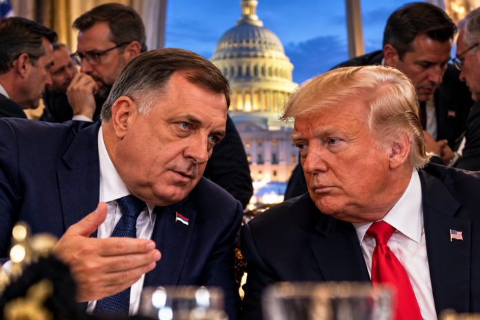 Milorad Dodik i Donald Trump – AI ilustracija uz vijest o planiranim susretima s američkim lobistima